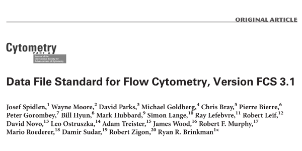 Data File Standard for Flow Cytometry, Version FCS 3.1