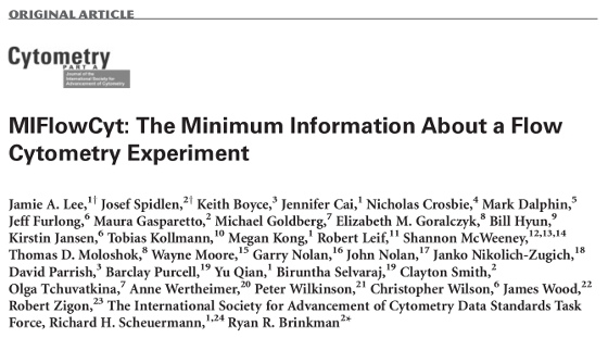 Minimum Information about a Flow Cytometry Experiment